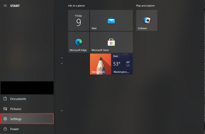 Widget ng Mga Setting ng Windows