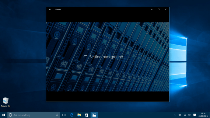 Microsoft Windows 10 Cómo cambiar el fondo de pantalla - Aplicación Fotos