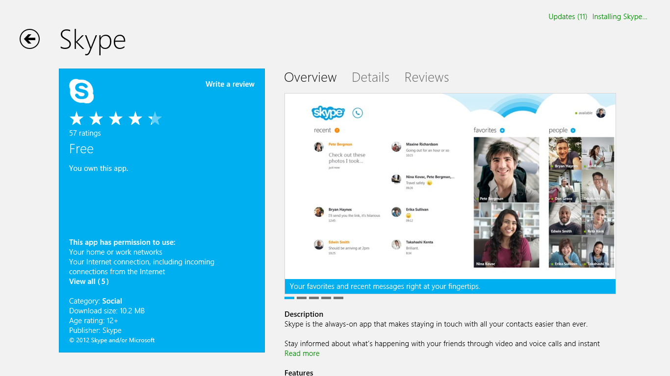 Skype aplikacija za Windows 8 Techenol.png