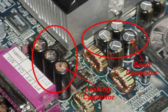 Erinevus hea kondensaatori ja vahetamist vajava kondensaatori vahel.