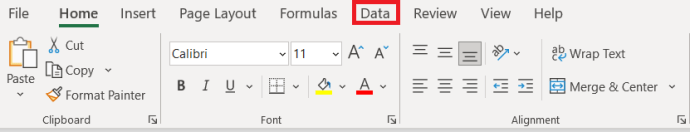 Menú Excel