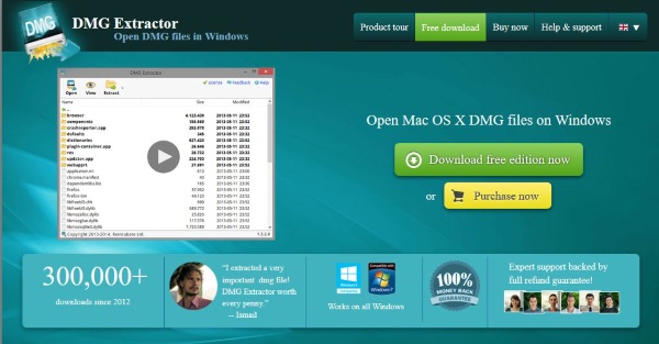 Kako otvoriti DMG datoteku u Windows2