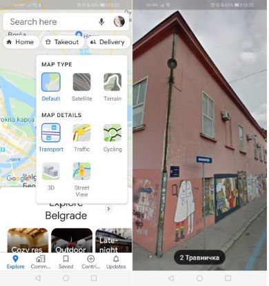 Google Maps ایپ پر Street View کھولیں۔