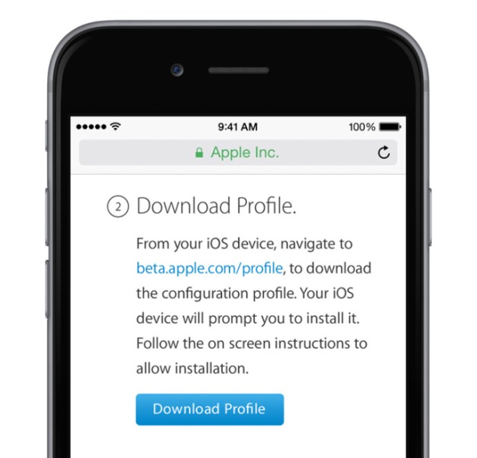 Publiczna beta iOS 9: Pobierz profil