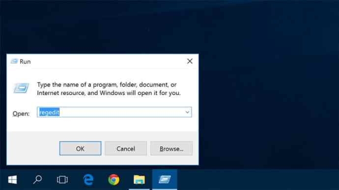Windows 10 køre regedit