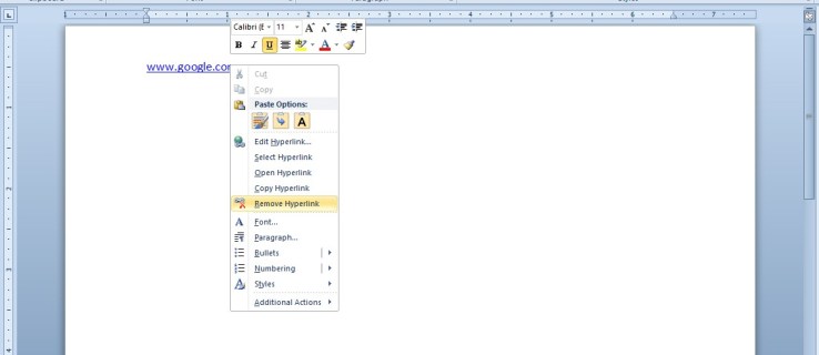 Hur man tar bort hyperlänkar från Microsoft Word-dokument