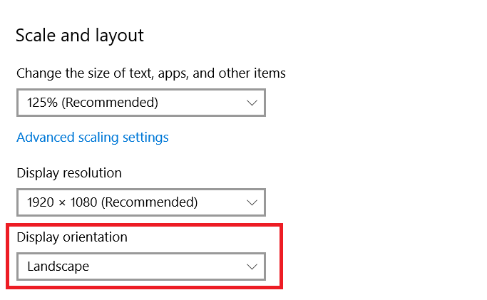 Windows displeja izvēlne