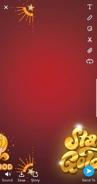 Mēness ikona vietnē Snapchat